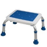 PCP Adjustable Non-Slip Bath Safety Step Stool, White/Blue