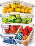 Prep Naturals Glass Meal Prep Containers (5 Pack, 36 Ounce) - $31.99 MSRP