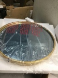 Ogcau Wall Round Mirror Popular Gold Metal Circle Wall Mirror for Washroom,Bedroom,Living Room