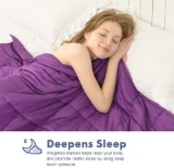 Ourea Weighted Blanket Adults (20 lbs, 60? x 80?, Royal Purple, Queen Size) - $64.99 MSRP