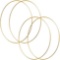 HOHIYA Metal Floral Hoop Wreath Large Gold Craft Macrame Ring