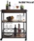 CharaVector Kitchen Cart and Dining Car with Wine Rack, Brown