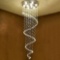 Saint Mossi Modern Contemporaray LED K9 Crystal Droplet Chandelier Flushmount Swirl Design Ceiling