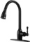 Ufaucet Pull Out Sprayer Black Kitchen Faucet - $66.99 MSRP