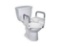 Raised Toilet Seat Elevated Riser with Padded Handle