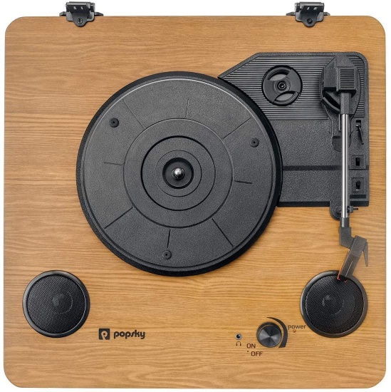 Record Player, Popsky 3-Speed Turntable Bluetooth Vinyl Record Player with Speaker $66.99 MSRP