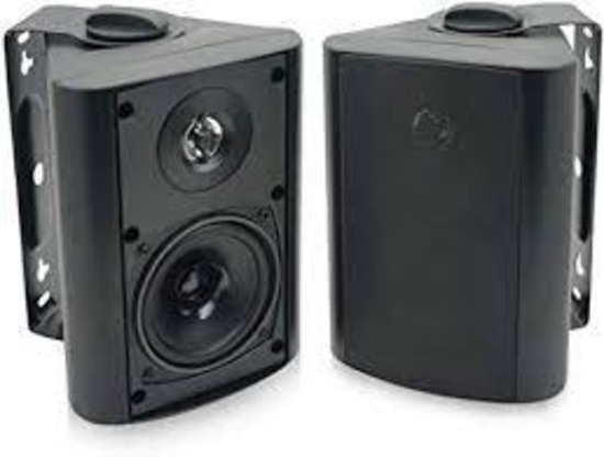 Herdio 4 Inches Outdoor Indoor Patio Bluetooth Wall Mount Speakers Waterproof (Black) - $119.99 MSRP