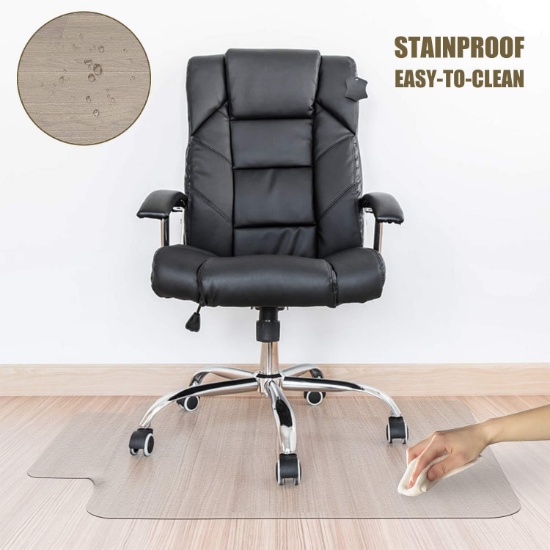 Kuyal Clear Chair Mat, Hard Floor Use, 30" x 48"