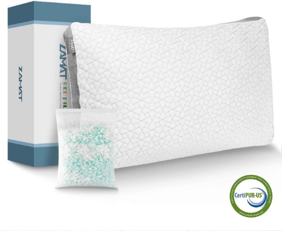 Zamat Luxury Shredded Memory Foam Pillow for Sleeping