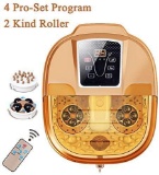 Foot Spa Bath Massager with Heat and Water Jet Electric Pedicure Salon Footbath Tub Bubbles Rolling