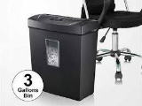 Bonsaii Paper Shredder, 12 Sheet Cross Cut Document and Credit Card Shredder for Home Use, Black