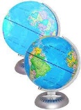 Illuminated World Globe Lights by WhizBuilders ? 8? Globe of The World with Stand Night Lights