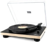 LPandNo.1 Retro Record Player Supporting Vinyl, 3-Speed Belt Drive Turntable - $66.64 MSRP