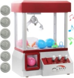 Claw Machine Arcade Game/Candy Grabber and Prize Dispenser Vending Machine Toy (Red Claw)