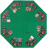 VivoHome...Foldable 8-Player Texas Poker Card Tabletop Layout Portable Anti-Slip Rubber Board Game M