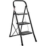 Delxo 3 Step Stool Folding Step Stool Steel Lightweight 3 Step Ladders