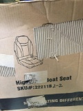 North Capital Deluxe High Back Boat Seat, 2 Seats, White/Charcoal