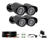 Zmodo ZMDP4YARAZ4ZN Indoor/Outdoor Bullet Analog Security Camera - 4 Pack $69.39 MSRP