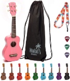 Hola! Music HM-21PK Soprano Ukulele Bundle with Canvas Tote Bag, Strap and Picks $30.89 MSRP