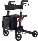 ELENKER Medical Rollator Walker, Foldable Stable Compact Rolling Walker