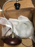 White Glass Gooseneck Lamp Shade