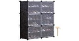 C&AHOME Shoe Storage Organizer Tower, Shoe Cabinet with Doors 2x 6-tier GCXG304006