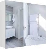 Homfa Bathroom Cabinet with Mirror Wall Cabinet