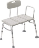 Drive Medical Transfer Tub Bench Knocked Down Tool-free Back, Legs and Arms