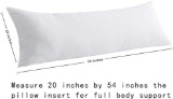 WhatsBedding Full Body Pillow Insert (20...54 Inch?- White