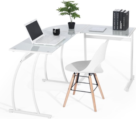 GreenForest Office Desk L Shape Corner Computer PC Table Workstation 3-Piece