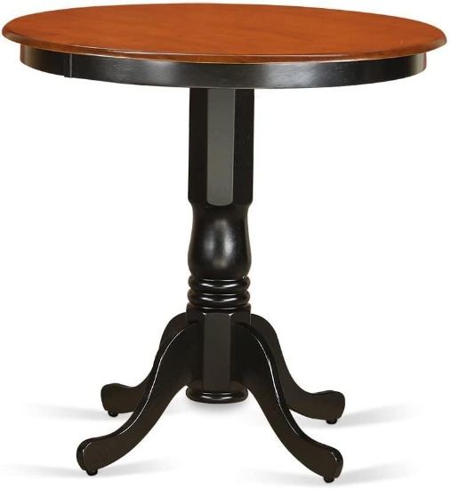 East West Furniture Counter Hight Table Pedestal in Black and Cherry (JAT-BLK-TP) - $176.19 MSRP