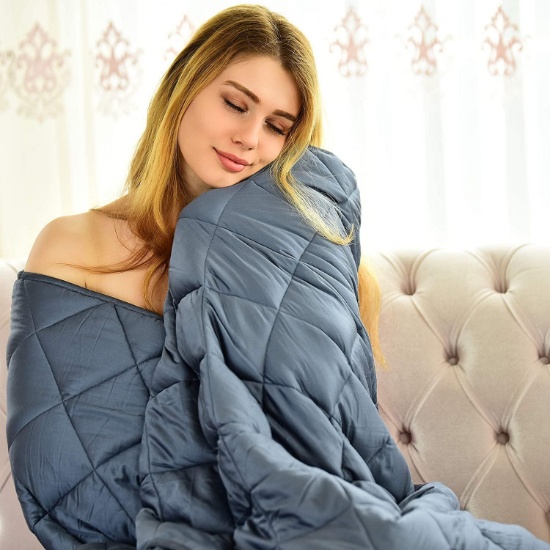 Wonap Bamboo Weighted Blanket for Couple | Cooling Touch | 20 lbs | 86"x92" King Size $159.00 MSRP