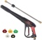 Twinkle Star Pressure Washer Gun with 21 Inch Pressure Washer Wand, 5 Nozzles Tips