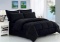 Elegance Linen 21RW-KING-8PC Stripe Comforter-Black Wrinkle Resistant, King