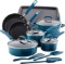 Rachael Ray Brights Nonstick Cookware Pots and Pans Set, 14 Piece, Marine Blue - $149.99 MSRP