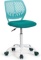 GreenForest Office Task Desk Chair Adjustable Mid Back Home Children Study Chair, Turquoise