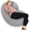 PharMeDoc Pregnancy Pillow with Jersey Cover, C Shaped Full Body Pillow Grey - $39.99 MSRP