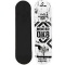 OK8 White Skateboard Top Stained BLACK Skateboards