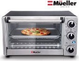 Mueller Toaster Oven 4 Slice, Multi-function Stainless Steel Finish with Timer - $59.97 MSRP