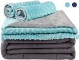 Secura Everyday Luxury Premium Adult Weighted Blanket and Removable Green Minky Cover $89.99 MSRP