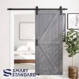 SmartStandard 36in x 84in Sliding Barn Door with 6.6ft Barn Door Hardware Kit and Handle