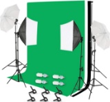 Longda 2.6M x 3M/8.5ft x 10ft Background Support System and 5500K Umbrellas Softbox Continuous Light