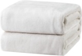 Bedsure Fleece Throw Blanket, White