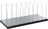 Buddy Products 8 Section Wire Organizer, 8 x 7.75 x 18.5 Inches, Black (0710-4)