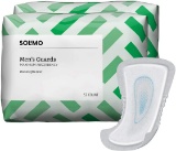 Amazon Brand - Solimo Incontinence Guards for Men, Maximum Absorbency, 104 Count (2 packs of 52)