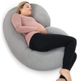 PharMeDoc Pregnancy Pillow with Jersey Cover, C Shaped Full Body Pillow Grey $39.95 MSRP