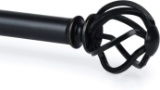 Kamanina 1 Inch Curtain Rod Single Drapery Rod 36 to 72 Inches, Twisted Cage Finials, $24.21 MSRP