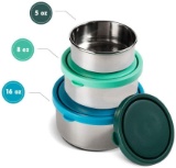 MIRA Stainless Steel Lunch Box Food Storage Containers Set of 3(Blue/Emerald/Teal) $19.95 MSRP