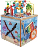 Under The Sea Adventures, Deluxe Activity Wooden Maze Cube - Perfect for Kids Play, Musical Activity