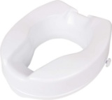 Carex Raised Toilet Seat with Safe Lock, Extra-wide Opening, Adds 4.5